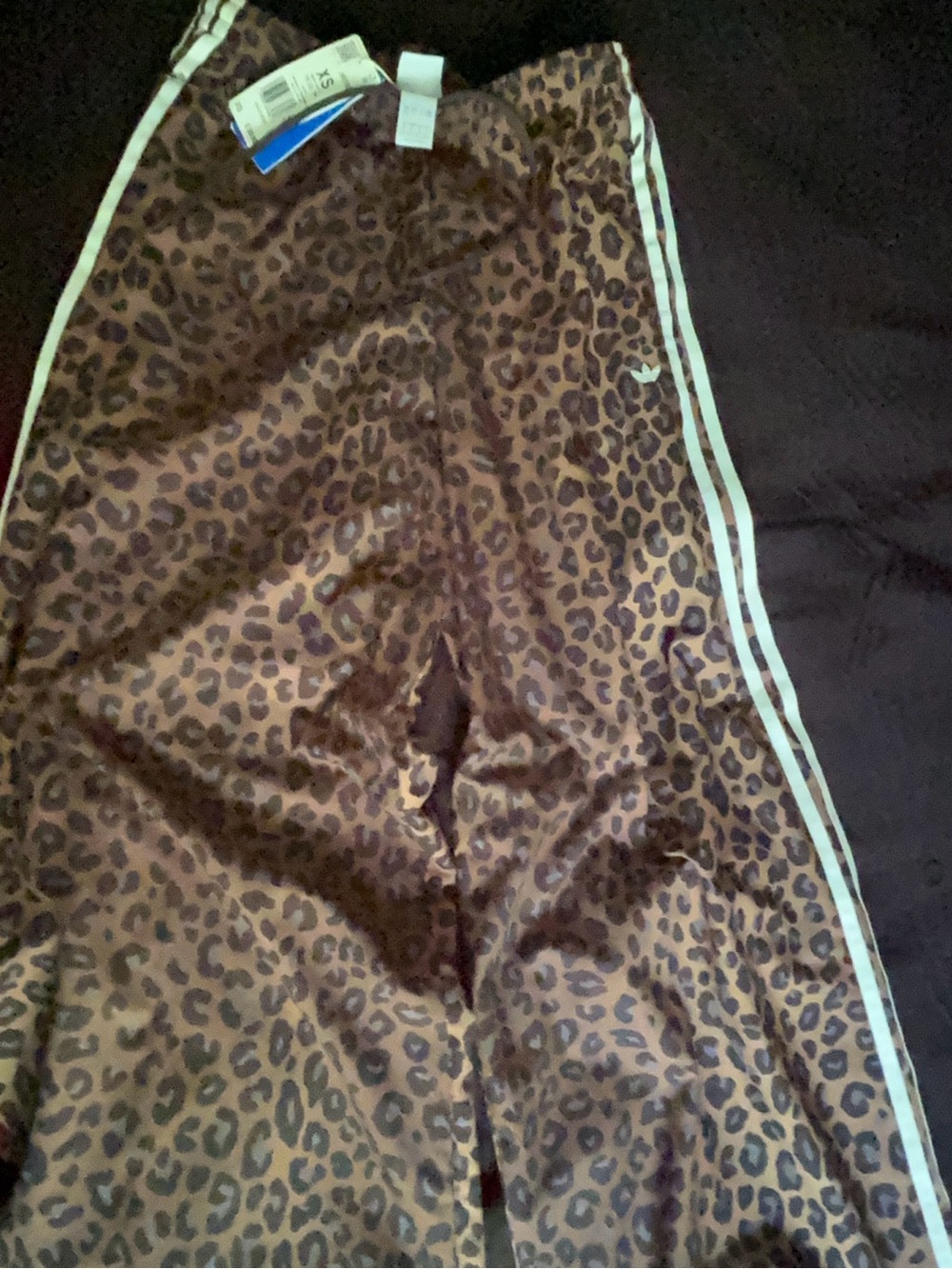adidas Originals Leopard Firebird Oversized Track Pants XS NWT JW7302